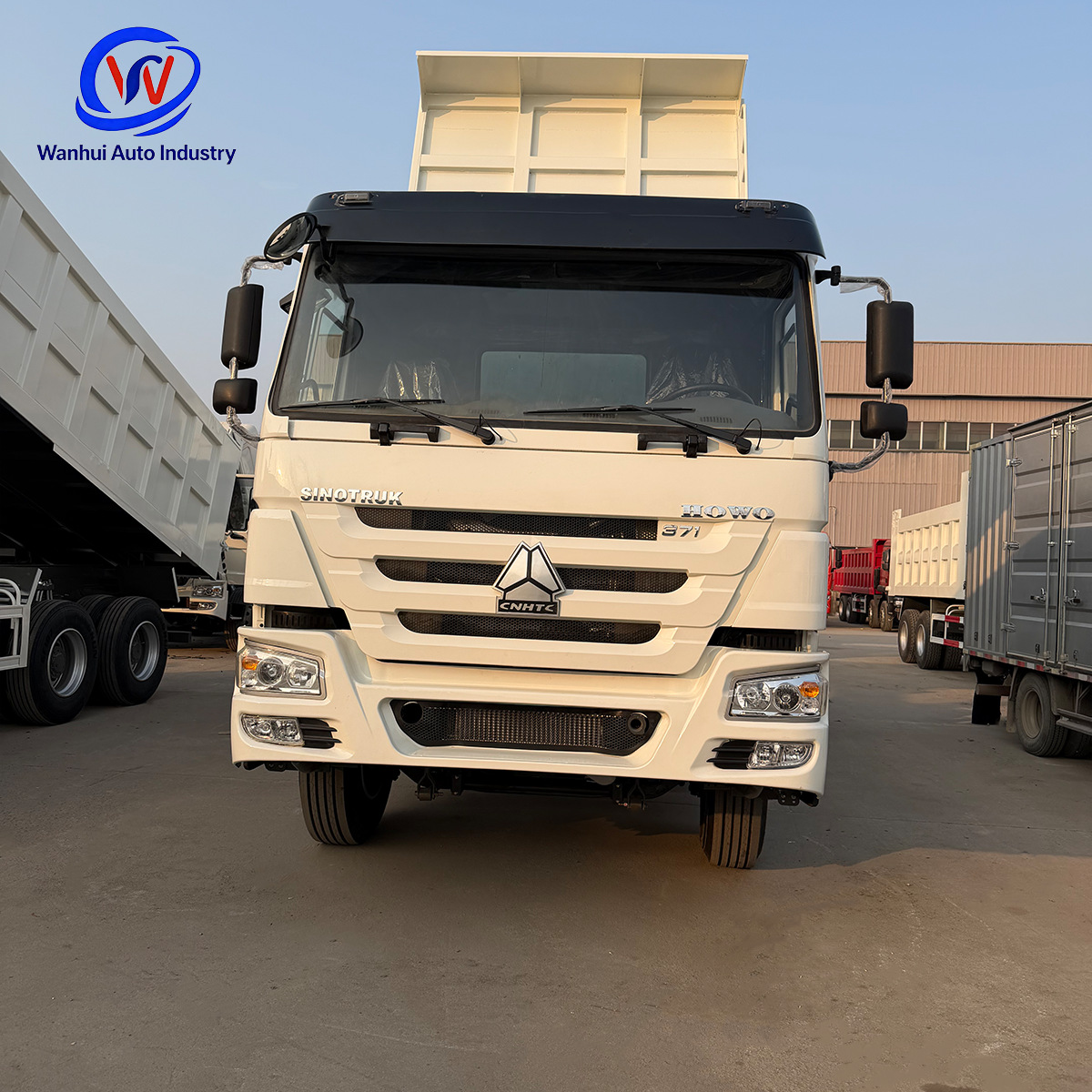 Cross-Border Type Howo 371Hp Lifting Dump Truck, 10-Wheel Hydraulic Tipper Truck, Special Vehicle for Engineering Earthmoving Transport