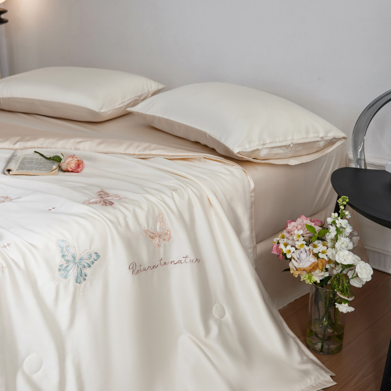 Verano Lessel Tensit edredón de verano de cuatro piezas 2025 nuevo estilo de lujo ligero ropa de cama de alta calidad edredón fresco de verano