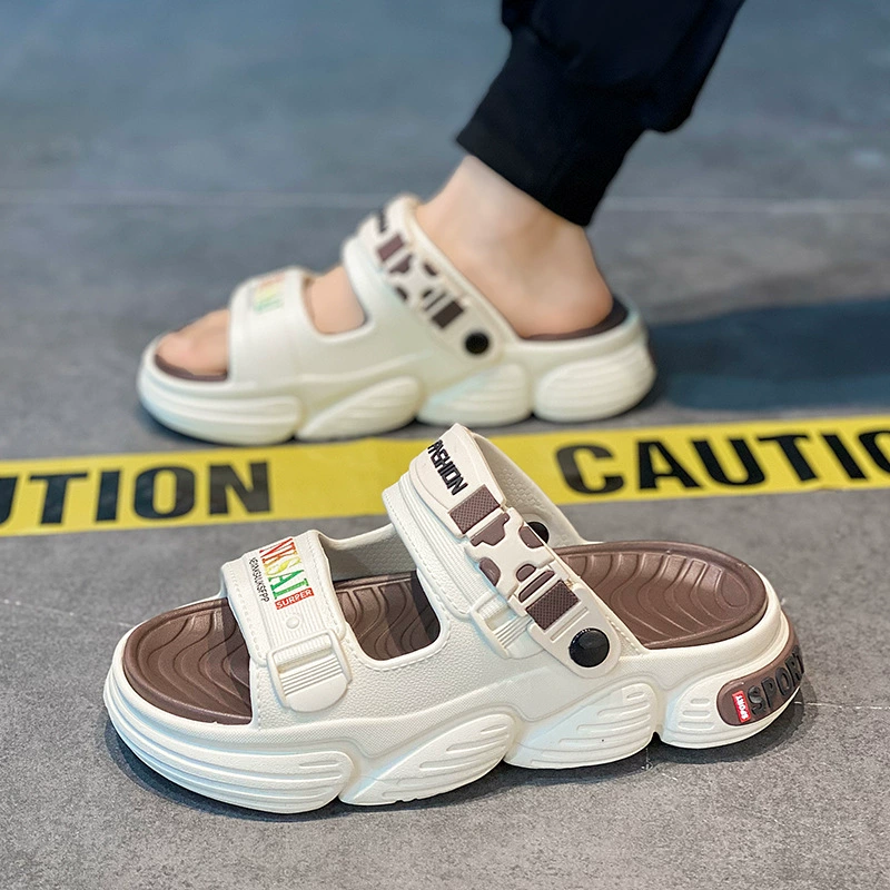 Тапочки большого размера для мужчин, летняя новая верхняя одежда, спортивные тапочки, нескользящая повседневная пляжная обувь, спортивные сандалии для мужчин