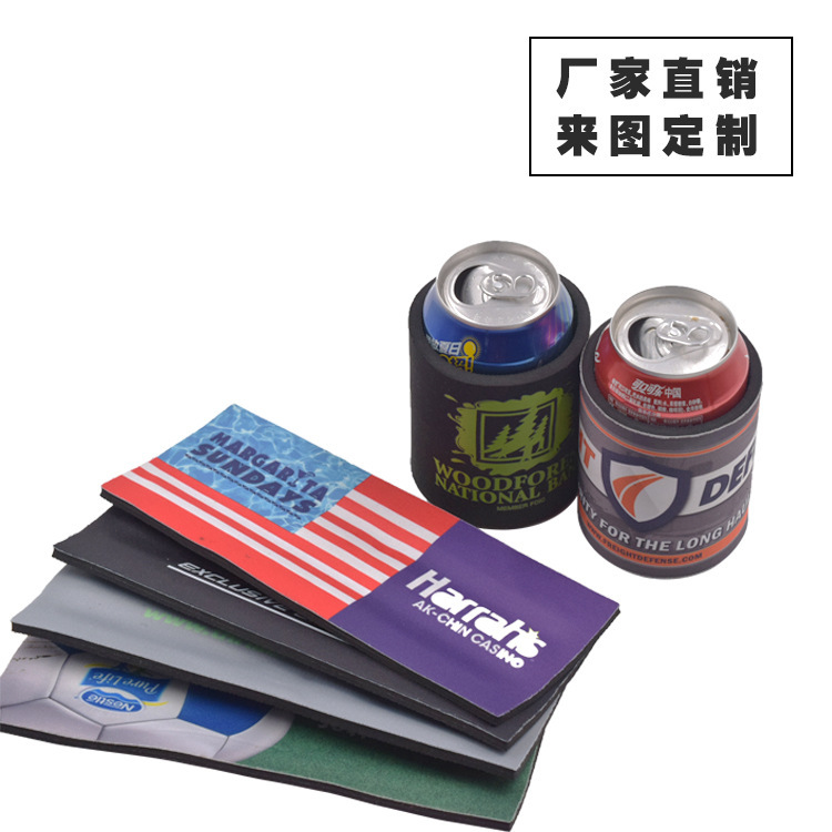ダイビング素材のカップカバー、ロゴ印刷可能、コーラスプリングカップカバー、パットリング、スチール製ビール缶カバー、携帯用|undefined