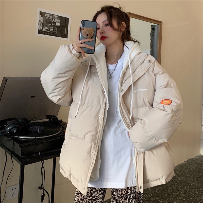 2025 New down Cotton Jacket for Women, Winter Cotton Jacket, Super Nice Fake Two-Piece Jacket, Mid-Length Thickened Cotton Jacket
