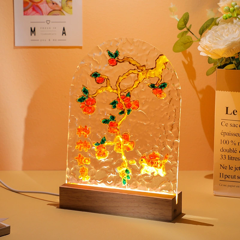 Набор для творчества: рисование на стекле «Водная рябь», ручная работа, светящийся ночник, креативный подарок для студентов, ручная роспись, подарок на день рождения