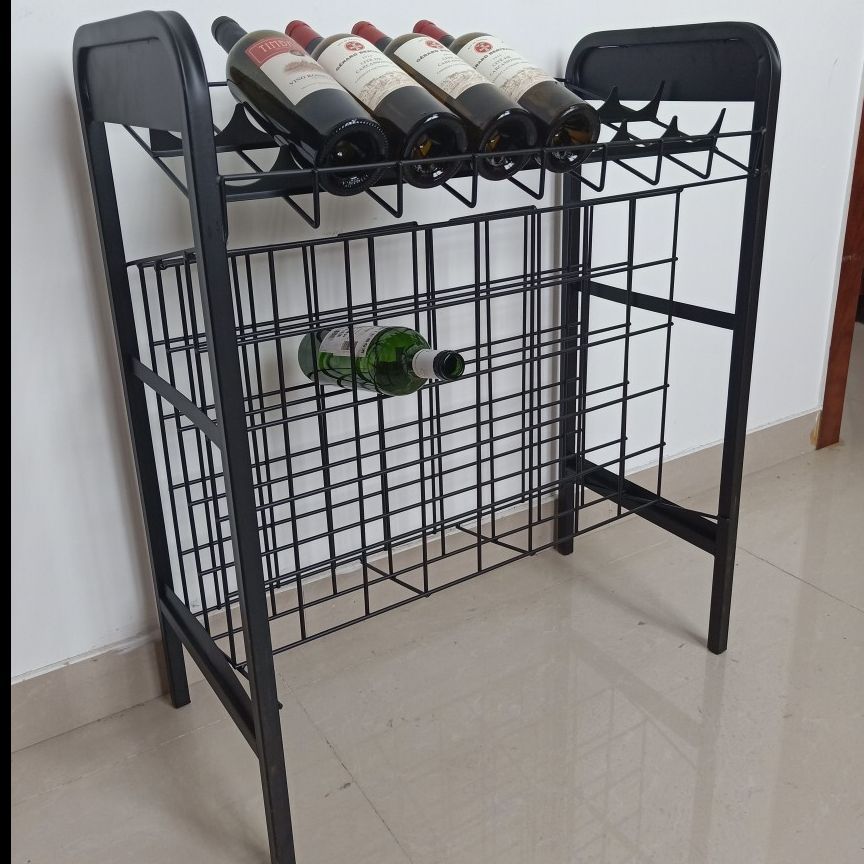 红酒啤酒饮料各类酒水金属方管落地带滑轮展示陈列架定制定制化