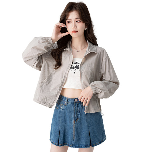 Lapel Short-Sleeve Women's Summer New Casual Loose Hem Drawstring Top Coat for Petite Women