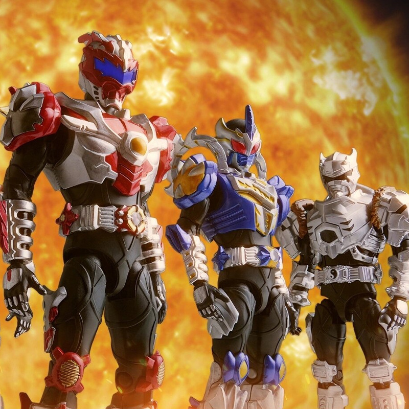 本物の鎧戦士フィギュアインペリアルマンおもちゃ炎龍マン組み立てアクションフィギュア刑天モデル飛影少年|undefined