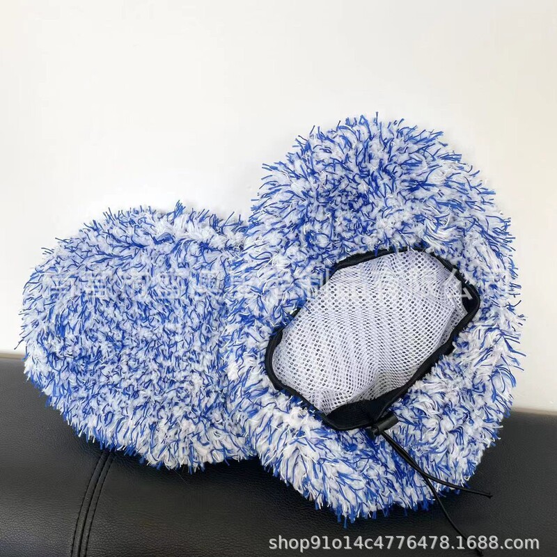 Plush Mop Cloth Cover, Water Brush Mop Cleaning Cloth Cover, Microfiber Wet and Dry Car Wash Cloth Cover