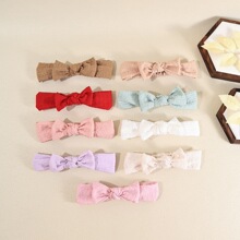 欧美跨境新款儿童尼龙发饰品宝宝可爱蝴蝶结多巴胺护囟门弹力发带