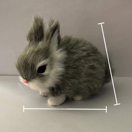 Rabbit Simulation Ornament Desk Decor for Valentine's Day Gift for Girlfriend, Children's Gift, Gift Model, Small Rabbit Lawn Ornament