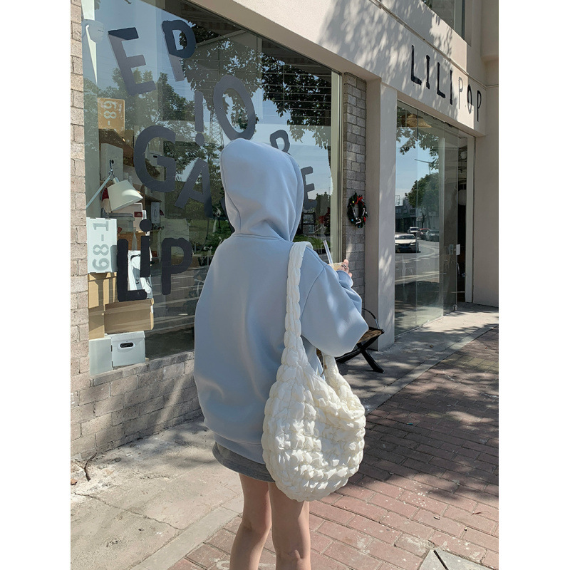 韩系可爱小狗刺绣连帽卫衣女秋冬加绒宽松慵懒风开衫拉链外套ins|undefined