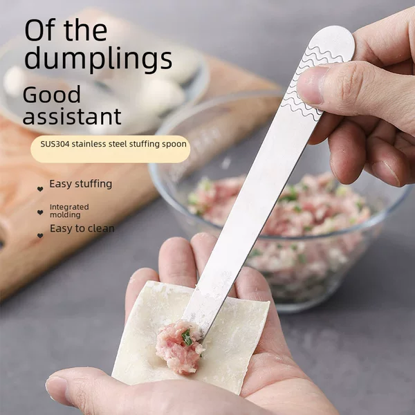 304 stainless steel dumpling spoon pick stuffing spoon dumpling tools kitchen stuffing wonton spoon a generation of hair