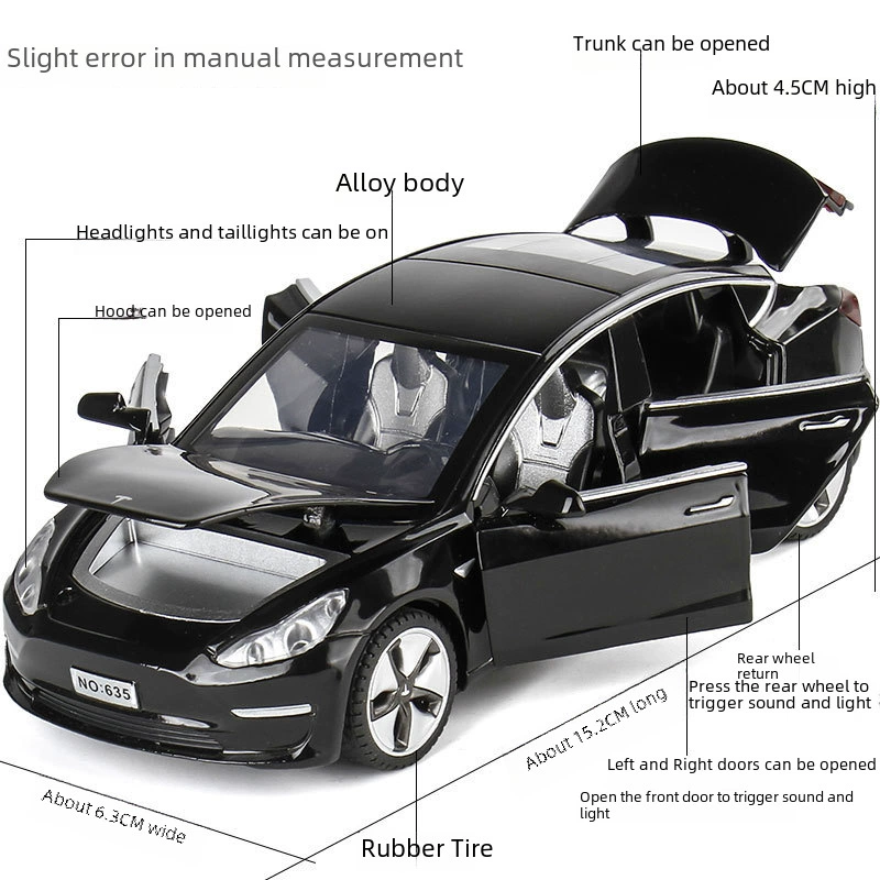 Warrior, metal car model with light music, toy, scale 1:32