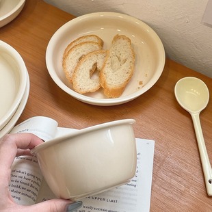 Korean High-Looking Ins Style Tableware Eating Bowl Ceramic Household Dish Set Bowl Plate Spoon Combination Restaurant