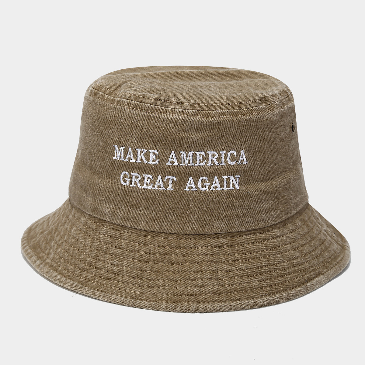 Hombres y mujeres americanos vintage pescador sombrero Amazon venta caliente alfabeto inglés lavado bordado sombrero de bañera sombrero de sol al aire libre