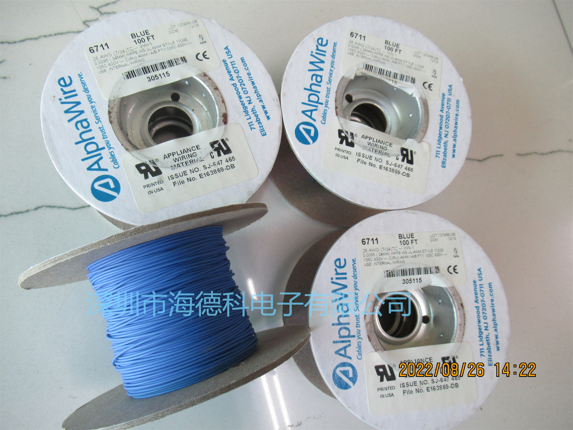 海德科电子 美标电线UL11028 600V Alpha6712 VI/SL/WH/BK001