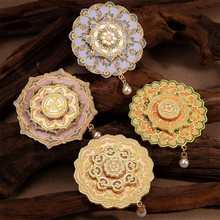 中式国潮创意磁吸冰箱贴古典风景区旅游纪念工艺品旋转冰箱贴饰品