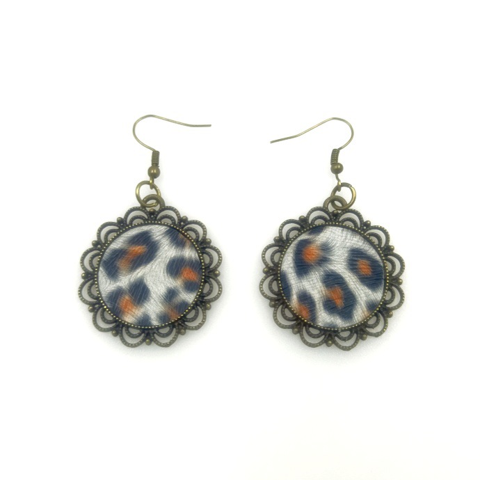 Retro bronze earrings, European style, Amazon