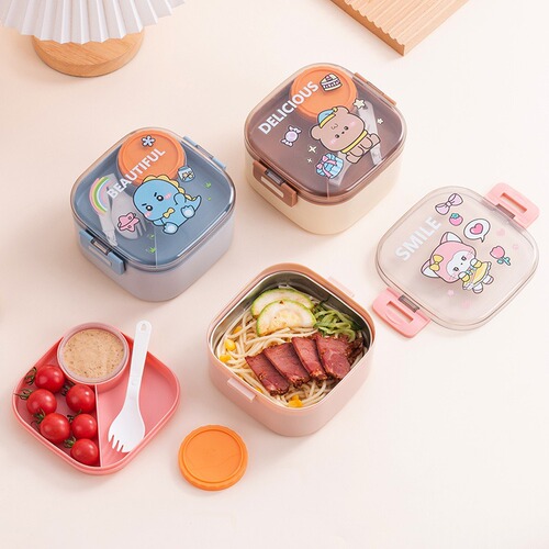 New 304 stainless steel insulated lunch box for meal delivery, student-specific portable microwave oven, multifunctional lunch box, cute