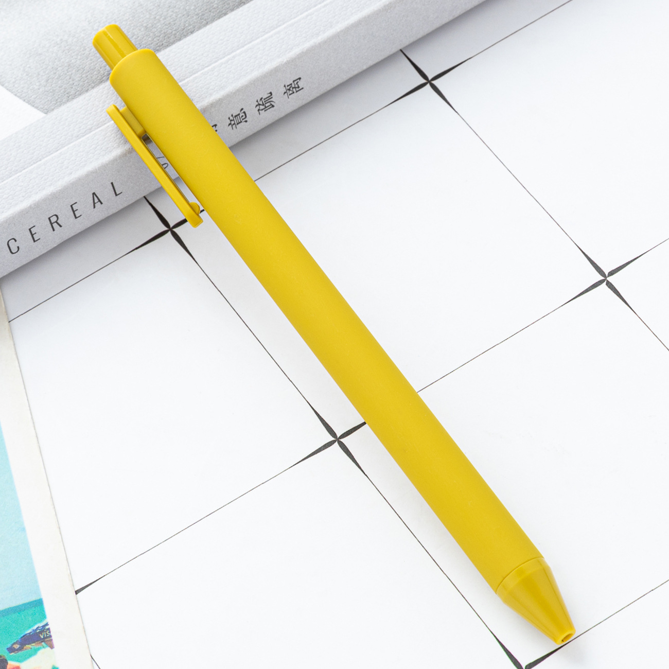 alto valor facial de color macarón bolígrafo de plástico de presión de papelería para estudiantes bolígrafo de imprimir logotipo bolígrafo de goma