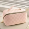 Fuchsia pillow, cosmetic bag