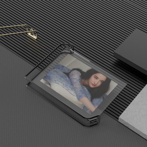 A4 gold metal photo frame stand double-sided display Nordic geometric metal glass photo frame rose for horizontal and vertical use