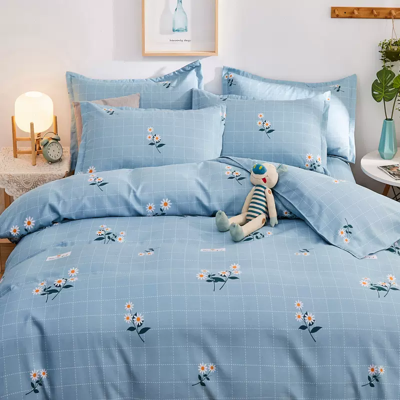2025新款植物羊绒四件套四件套床单三件套被套印花宿舍摆摊直播