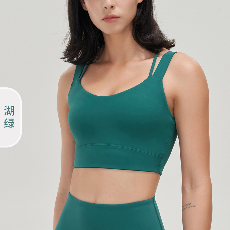 2022 Europa y América Nueva Lycra ropa interior deportiva a prueba de golpes de alta resistencia anti-flacidez yoga belleza espalda amplia correa de hombro sujetador