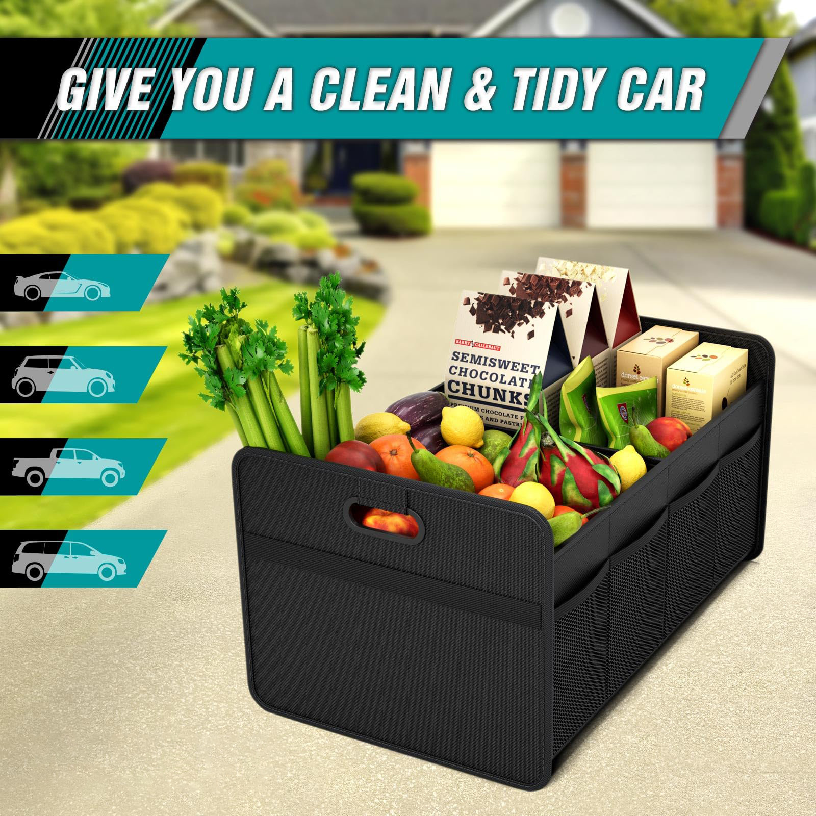Cross-Border Popular Trunk Storage Box Large Capacity Car Trunk Car Multifunctional Storage Box Customization