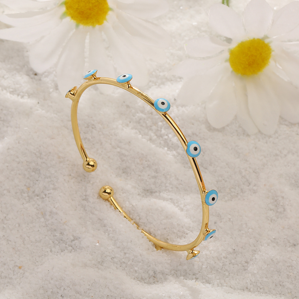 Fashion Devilu0027S Eye Copper Gold Plated Bangle