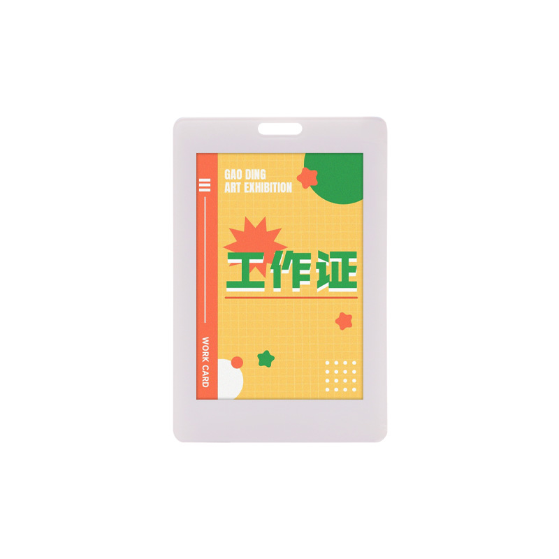 Pantalla de tinta de color inteligente sin papel de 4 pulgadas tarjeta de identificación electrónica tarjeta de trabajo pantalla de color etiqueta bluetooth programa pequeño