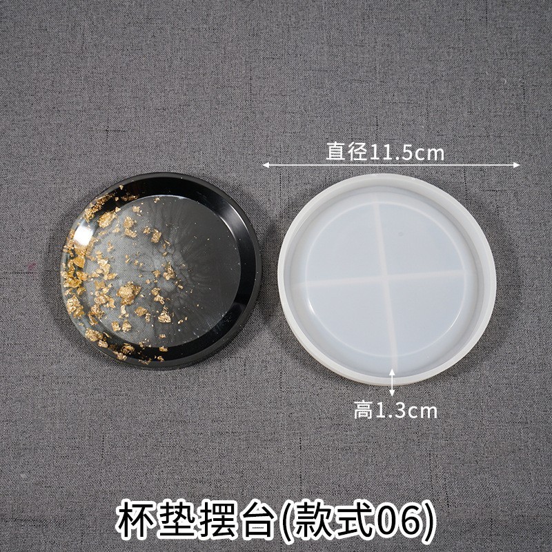 六角形ラウンドスクエアコースター樹脂シリコンモールド接着剤 diy 幾何学的な多角形石膏ソーサーテーブル|undefined