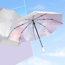 知伞全自动折叠晴雨伞女两用折叠防紫外线太阳伞遮阳小巧便携