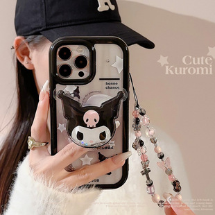 Mechanical Cat Bracket for 14ProMax Phone Case Apple 13 Bracelet iPhone16 Dark Cartoon 15 Magnetic