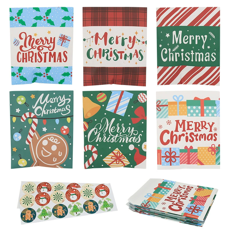 Трансграничный рождественский новый кондитерский мешок Рождественский мешок еды бумажный пакет Рождественский мешок для выпечки для внешней торговли оптом