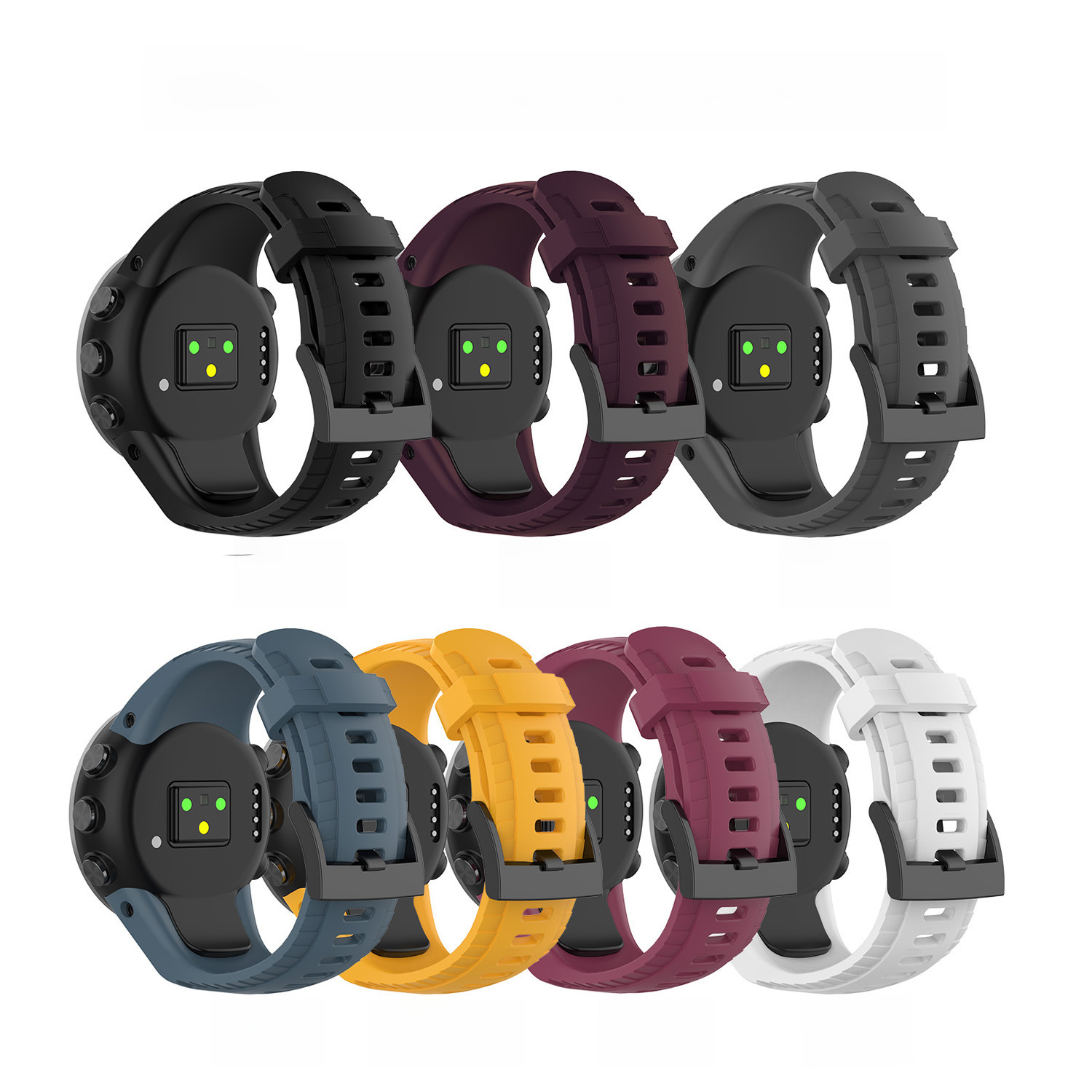 適用於頌拓suunto 5硅膠錶帶 松拓5時尚官方同款透氣手錶帶充電線