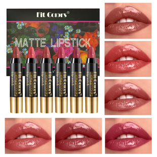 Fit Colors6 Color Moisturizing Crayon Lipstick suit Velvet Shiny Face Not Cup Waterproof Lipstick Cosmetic Cross-border