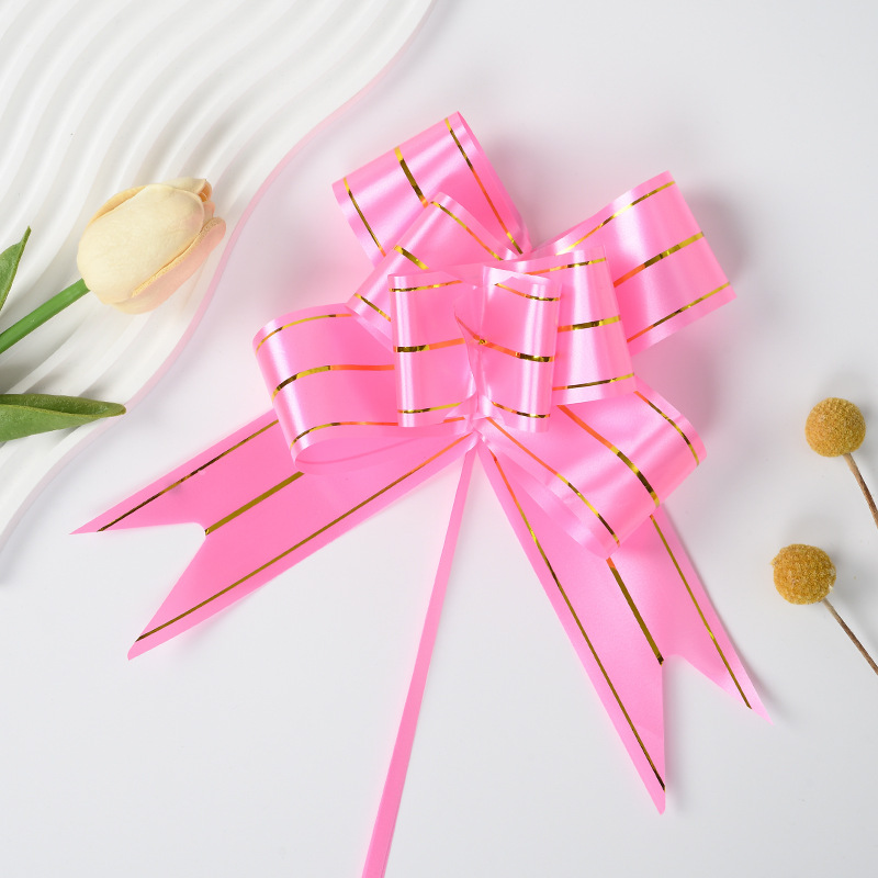 Comercio extranjero transfronterizo 50 tres arcos de alambre de oro mano de flores regalos de Navidad paquetes de regalos decoración de flores tiradas cinta