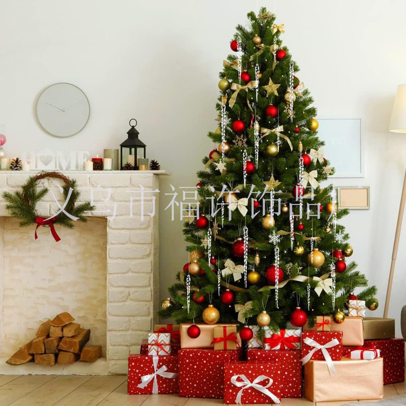 24ピース透明アクリルアイスコーンセット冬の结婚式パーティークリスマスツリーペンダント装饰卸売|undefined