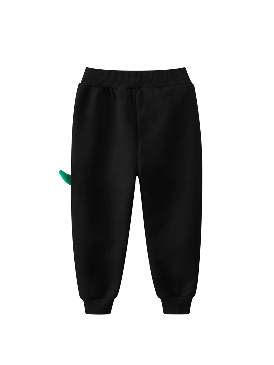 27 niños transfronterizos ropa para niños Otoño e Invierno nuevos pantalones largos deportivos para niños dinosaurio bebé pantalones de chándal de una pieza entrega