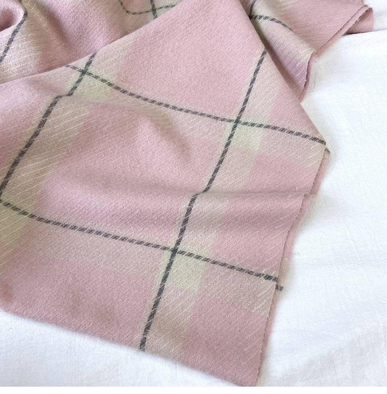 250g Weight Scarf Classification Holiday, Street Occasion Imitation cashmere Material Plaid Pattern Autumn&Winter Season Women's Gender Tassel Design Basic, Classic Style Style Women's Basic Classic Style Plaid Imitation Cashmere Tassel Scarf 30