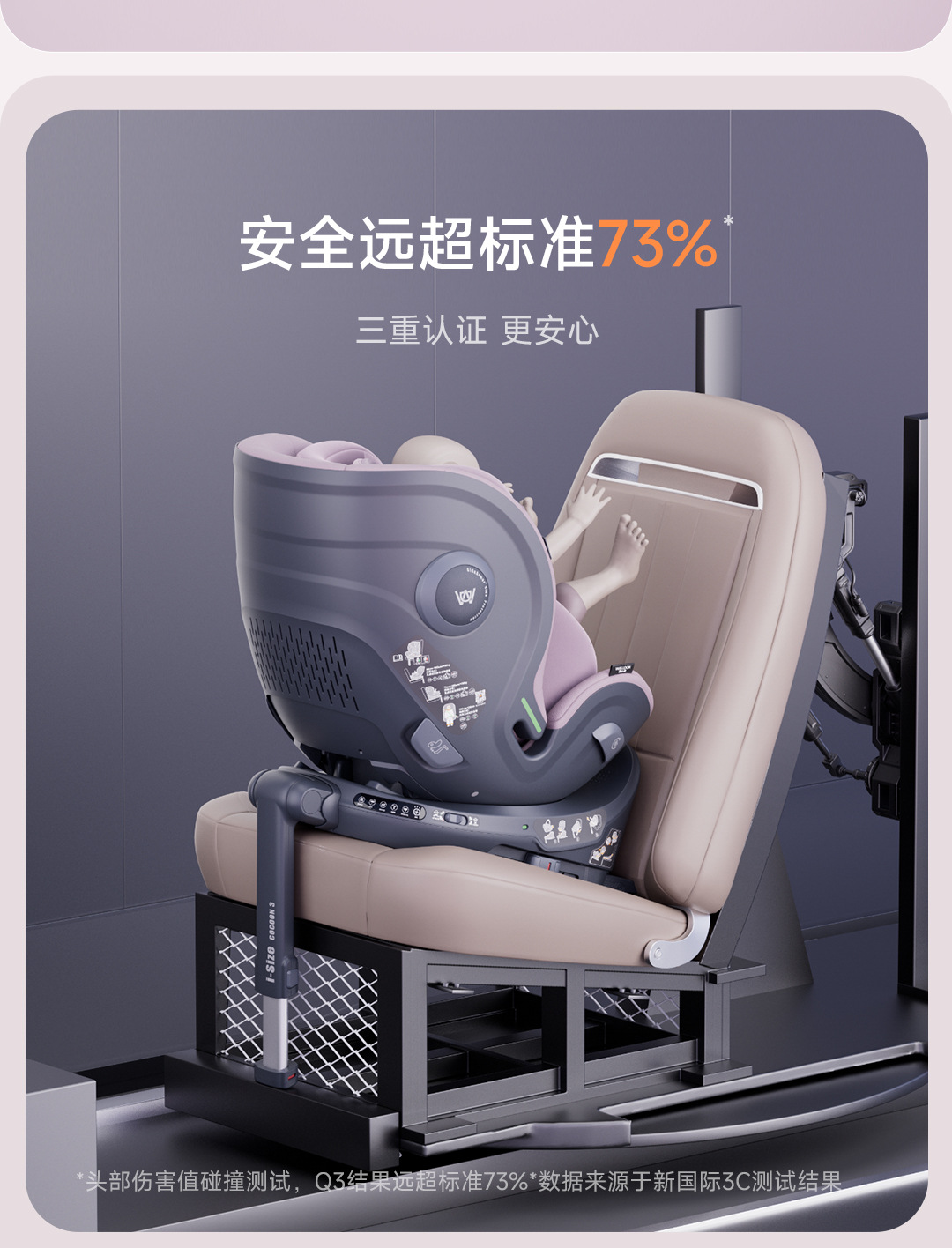 【New National Standard】welldon Cocoon Love 3 Newborn Baby Car Child Safety Seat Carrier
