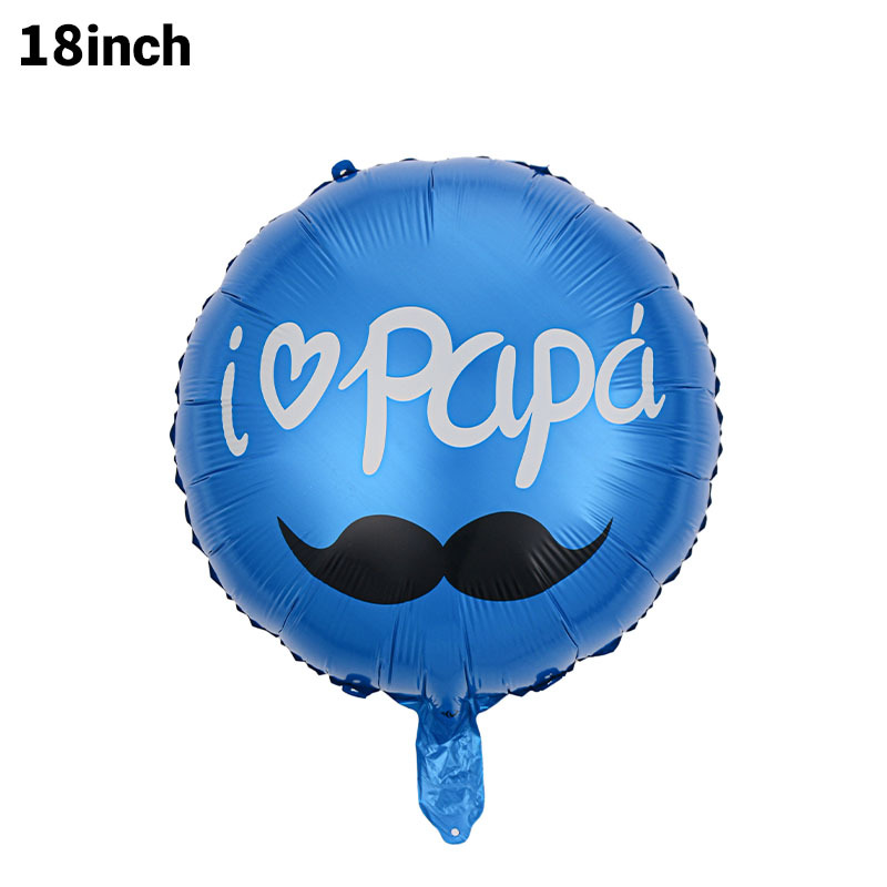Día del Padre globo Bola de dibujos animados de 18 pulgadas tema inglés feliz vacaciones decoración papá globo película de aluminio