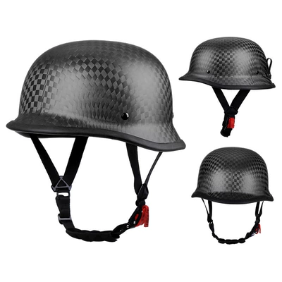 Carbon Fiber Half Helmet German-Style – Motorcycle Safety Supplies - 12k-carbon-fiber-matte-black-mhead-circumference-56-57cm