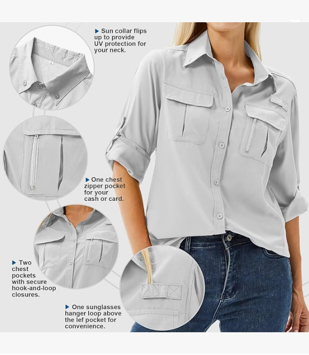 Women's Quick Drying Breathable Stretch Shirt Uv Protective Top_voghion.com
