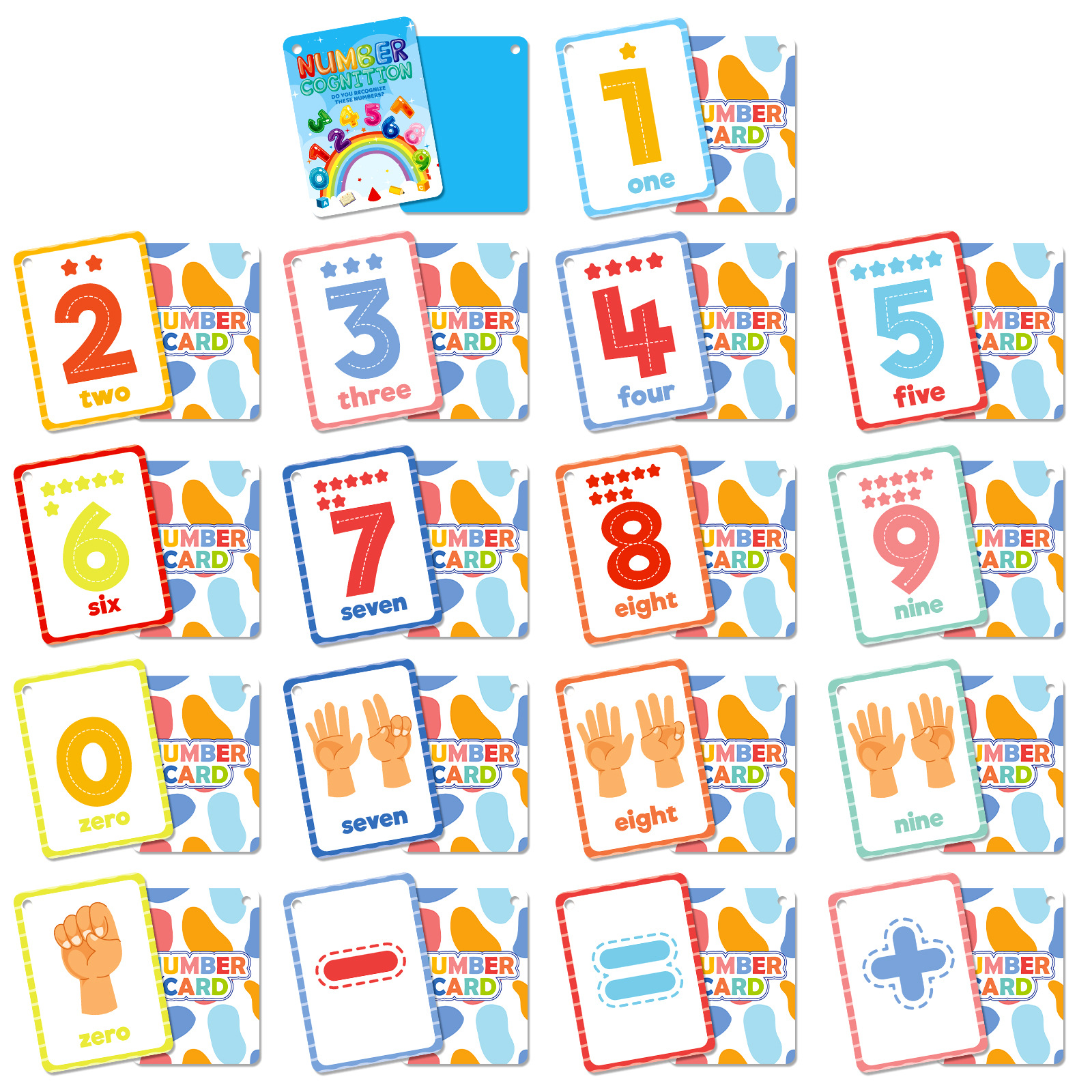 Recognition And Number Matching Educational Cards 36 Piece Set_voghion.com
