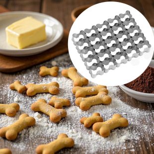 Stainless Steel Small Bone Biscuit Mold Baking Fold Sugar DIY Cookie Cookie Cutting Mold 25 Mini Bone Mold
