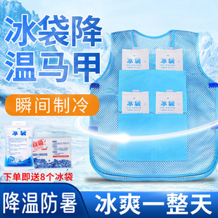 Summer Ice Pack Cooling Volunteer Vest Cold Vest Heatstroke Prevention Ice Outdoor Insulation Protective Work Clothes