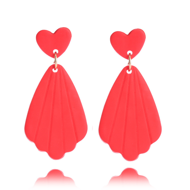 1 Pair Sweet Heart Shape Soft Clay Plating Women's Drop Earrings display picture 5