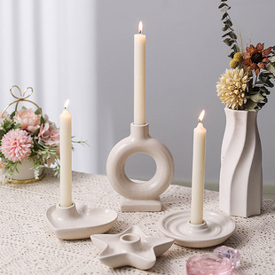 European and American ins Style Simple and Elegant Ceramic Aromatherapy Candle Holder Photo Props Home Decoration Ornaments Gifts