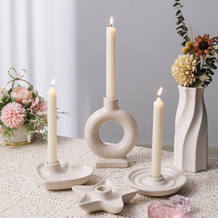 European and American ins style simple and elegant ceramic aromatherapy candle holder photo props home decoration ornaments gifts