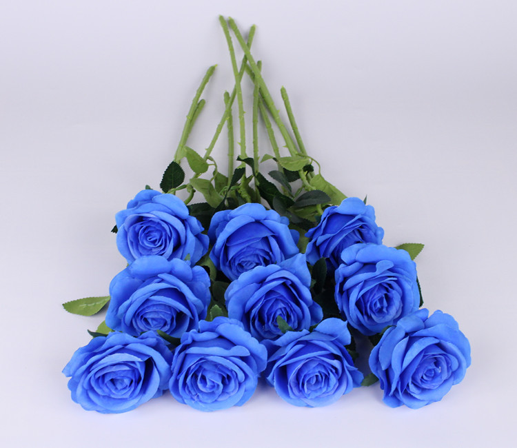 Simulato rosa singola falsa rosa casa, soggiorno, tavolo da pranzo, decorazione, simulazione di fiori di seta di fiori artificiali_voghion.com